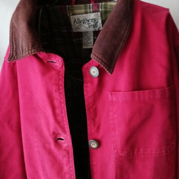 "ALLEGHANY TRAIL" WOMENS  BUTTON-DOWN100%COTTON FLANNEL WORK JACKET..SZ.M - Picture 2 of 10